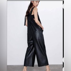 ZARA faux leather. Overalls